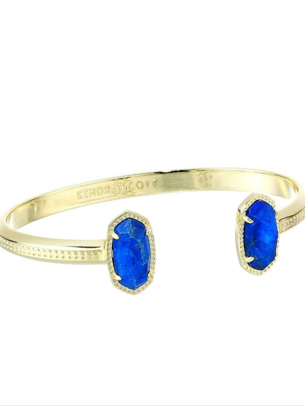 Kendra Scott Elton Cuff Bracelet Gold/Cobalt NWT